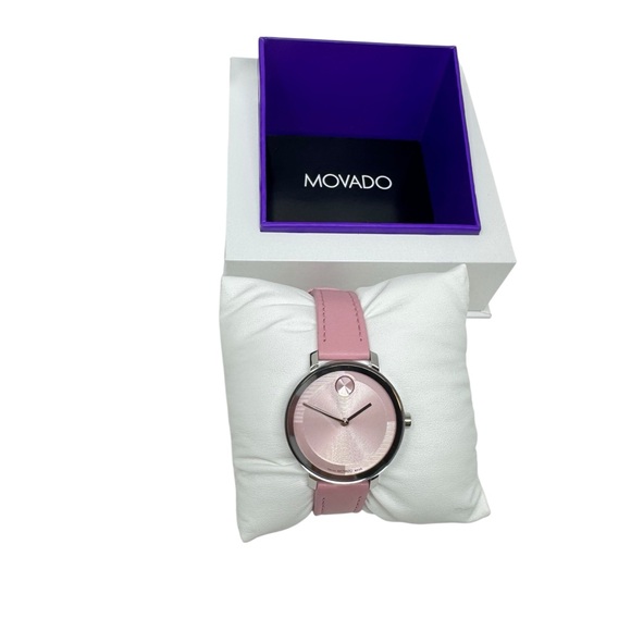 Movado Bold Women\'s Evolution 2.0 Watch With Pink Dial and Pink Strap NEW